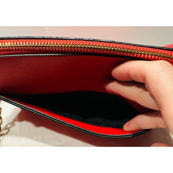 Steve Madden Logo Women’s Zip Crossbody Shoulder Bag designer Cherry Red Evening - Picture 10 of 11